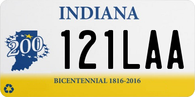 IN license plate 121LAA