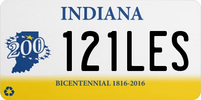 IN license plate 121LES