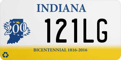 IN license plate 121LG