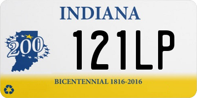 IN license plate 121LP