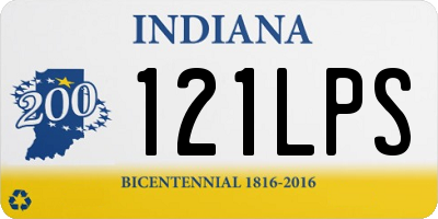 IN license plate 121LPS