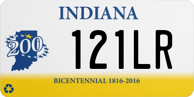 IN license plate 121LR