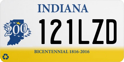 IN license plate 121LZD