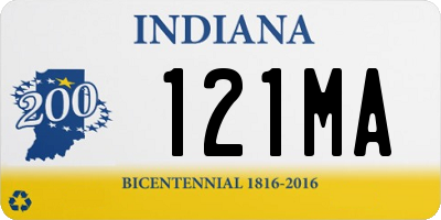 IN license plate 121MA