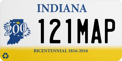 IN license plate 121MAP