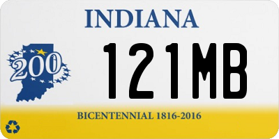 IN license plate 121MB