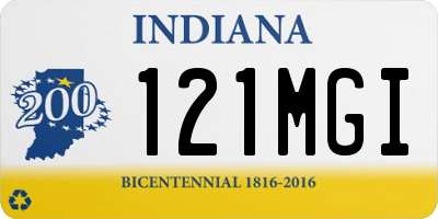 IN license plate 121MGI