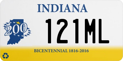 IN license plate 121ML