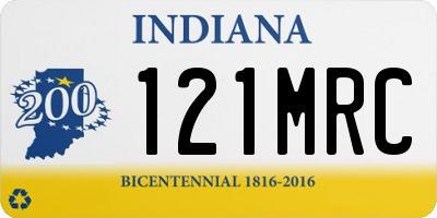 IN license plate 121MRC