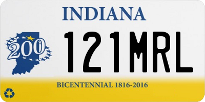 IN license plate 121MRL