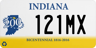 IN license plate 121MX