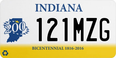 IN license plate 121MZG