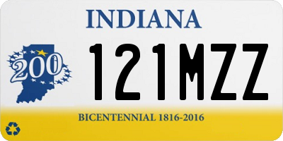 IN license plate 121MZZ