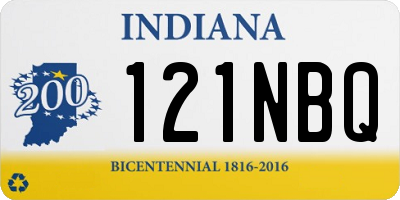 IN license plate 121NBQ