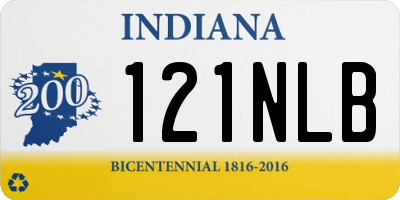 IN license plate 121NLB