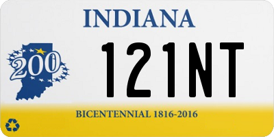 IN license plate 121NT