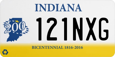 IN license plate 121NXG