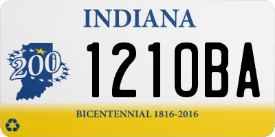 IN license plate 121OBA