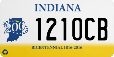 IN license plate 121OCB