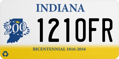 IN license plate 121OFR