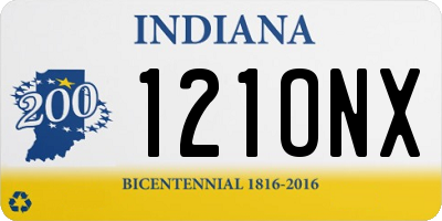 IN license plate 121ONX
