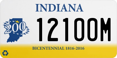 IN license plate 121OOM