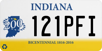IN license plate 121PFI