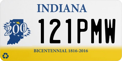 IN license plate 121PMW