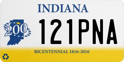 IN license plate 121PNA
