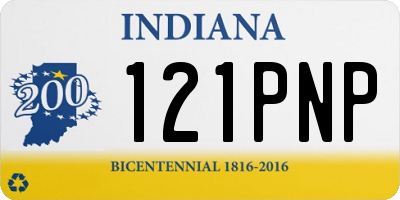 IN license plate 121PNP