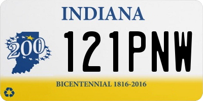 IN license plate 121PNW