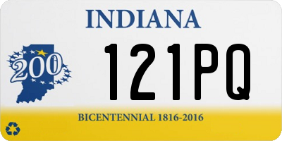 IN license plate 121PQ