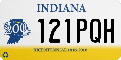IN license plate 121PQH