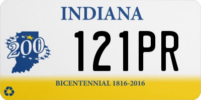 IN license plate 121PR