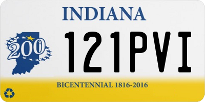 IN license plate 121PVI