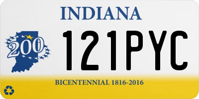 IN license plate 121PYC