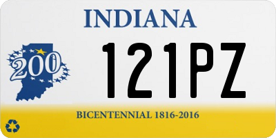 IN license plate 121PZ