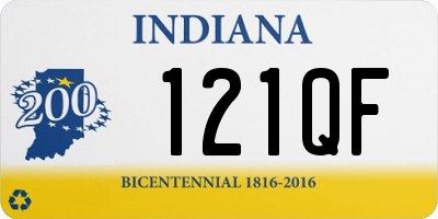 IN license plate 121QF