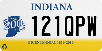 IN license plate 121QPW