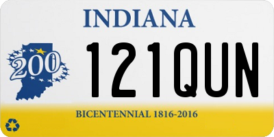 IN license plate 121QUN