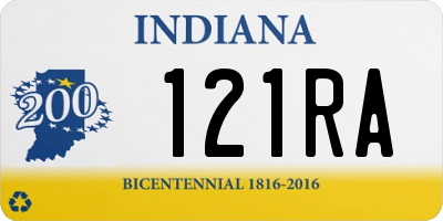 IN license plate 121RA
