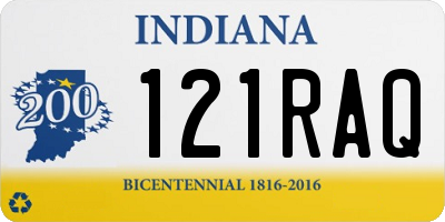 IN license plate 121RAQ