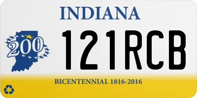 IN license plate 121RCB