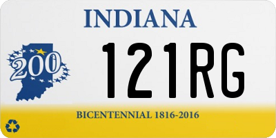 IN license plate 121RG