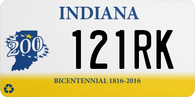 IN license plate 121RK