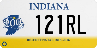 IN license plate 121RL