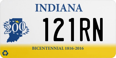 IN license plate 121RN