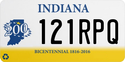 IN license plate 121RPQ