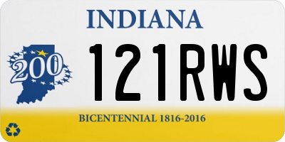 IN license plate 121RWS