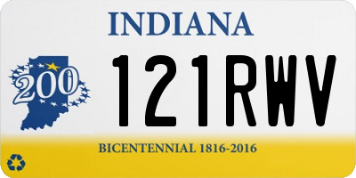 IN license plate 121RWV